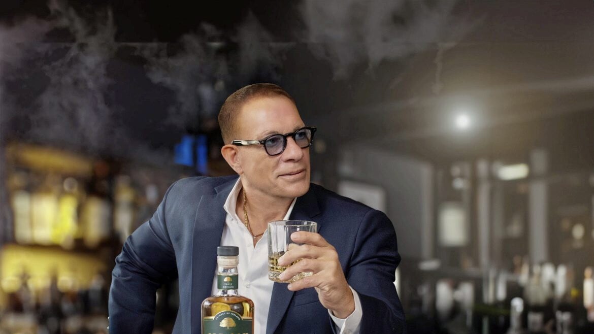 Jean-Claude Van Damme, who arrived in Belfast on Wednesday to launch his new Irish whiskey business, Old Oak, with Co Derry native Kevin Carson. 