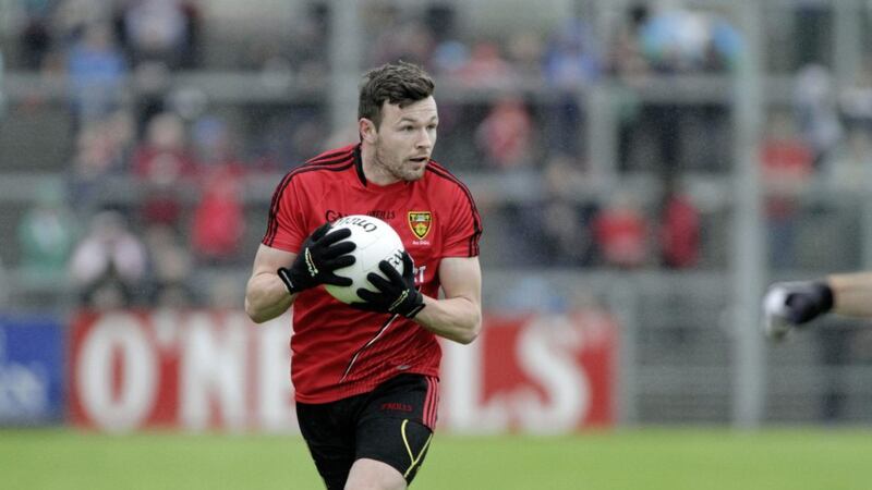 Burren forward Donal O&#39;Hare is expected to make his first start of the year for Down when they take on Laois at Pairc Esler tonight. Picture by Seamus Loughran 