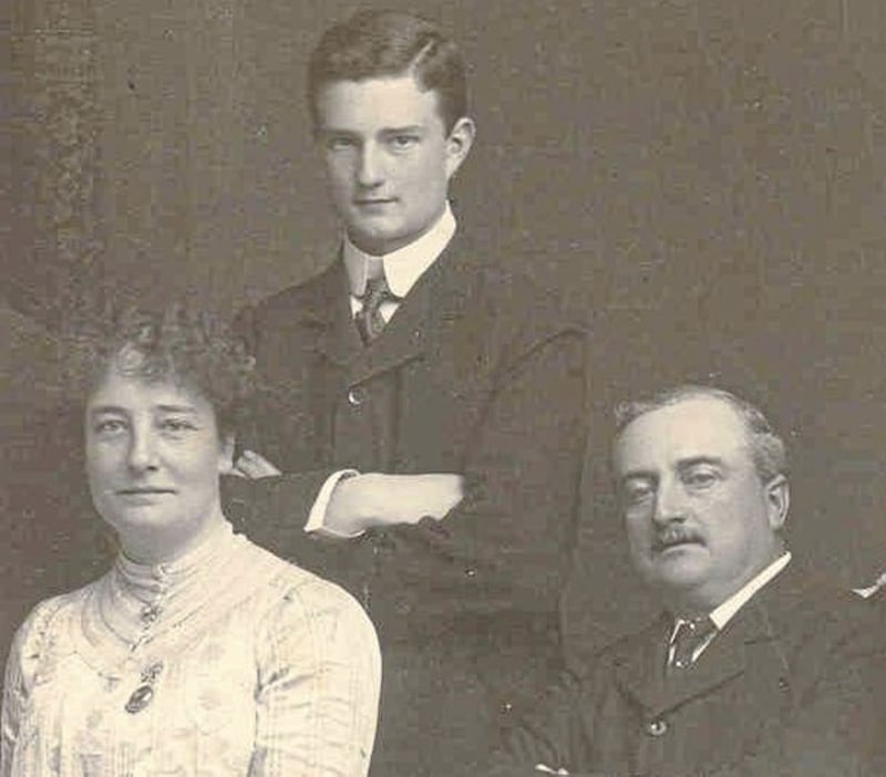 John Redmond with his second wife Amy and son William Archer Redmond 