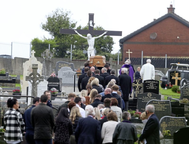 The funeral of Down GAA legend James McCartan at St Mary's Church, Burren. Picture by Mal McCann.