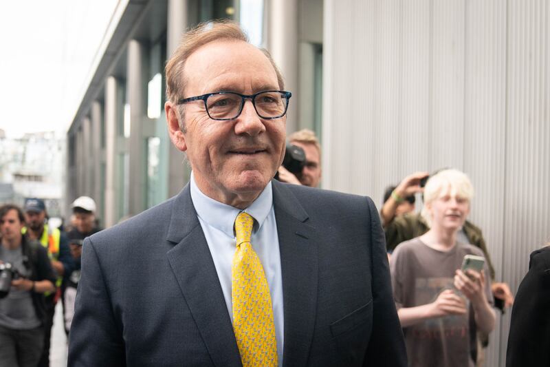 Actor Kevin Spacey outside Southwark Crown Court
