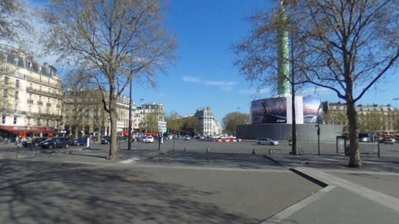 &nbsp;<span style="color: rgb(51, 51, 51); font-family: sans-serif, Arial, Verdana, &quot;Trebuchet MS&quot;; ">The suspect was detained near the Bastille plaza in eastern Paris. Picture from Google Maps</span>