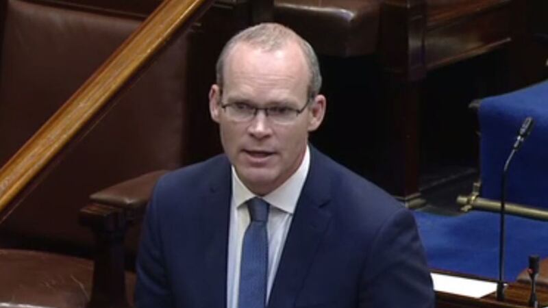 &nbsp;Simon Coveney speaking in the D&aacute;il today where he said the Republic still insisted on guarantees about the border post-Brexit