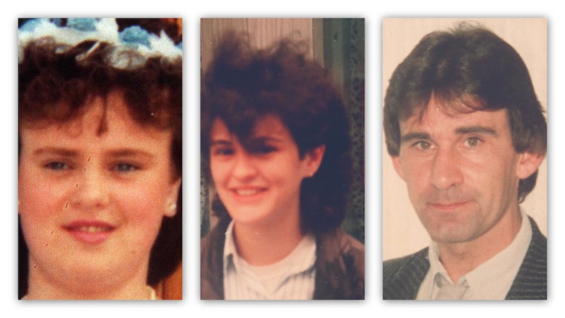   Katrina Rennie (16) Eileen Duffy (19) and Brian Frizzell (29) who were shot dead in the mobile sweet shop