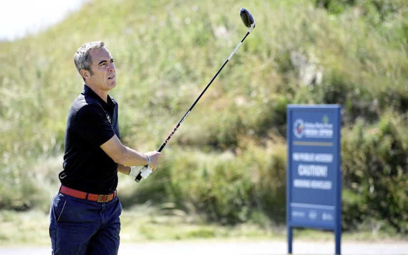 Actor James Nesbitt at the Pro-Am at the Dubai Duty Free Irish Open in Ballyliffin, Donegal. Picture by Justin Kernoghan