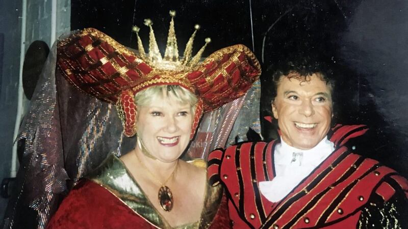 Beauty and the Beast - mother and son, the late Lionel Blair and our own Anne Hailes 
