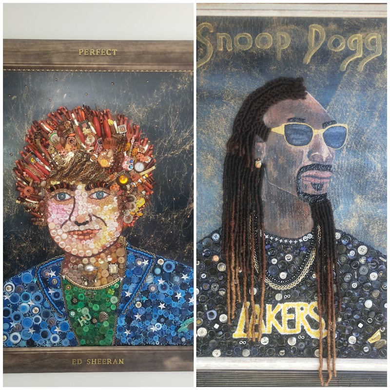 Mrs Harrex's depictions of Ed Sheeran and Snoop Dogg