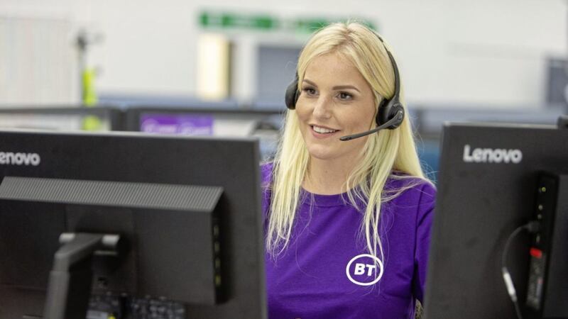 All BT&#39;s customer calls are now handled in the UK, including at its centre in Enniskillen 