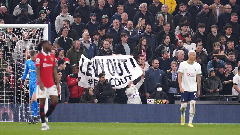 Tottenham fans have made their feelings known about Daniel Levy (John Walton/PA)