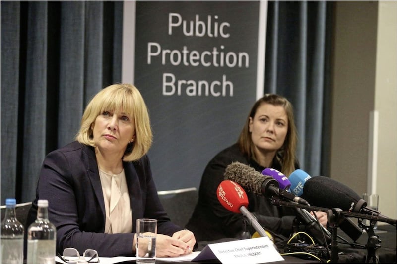 Detective Chief Inspector Zoe McKee Right and Detective Chief Superintendent Paula Hilman at yesterday press conference Picture by Hugh Russell. 
