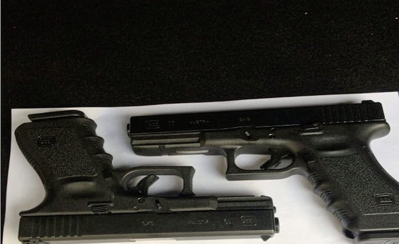 Darren Bennett (23), of Church Road, Newtownabbey, pleaded guilty to conspiracy to possess two Glock pistols, 20 rounds of ammunition and attempted possession of cocaine and MDMA 