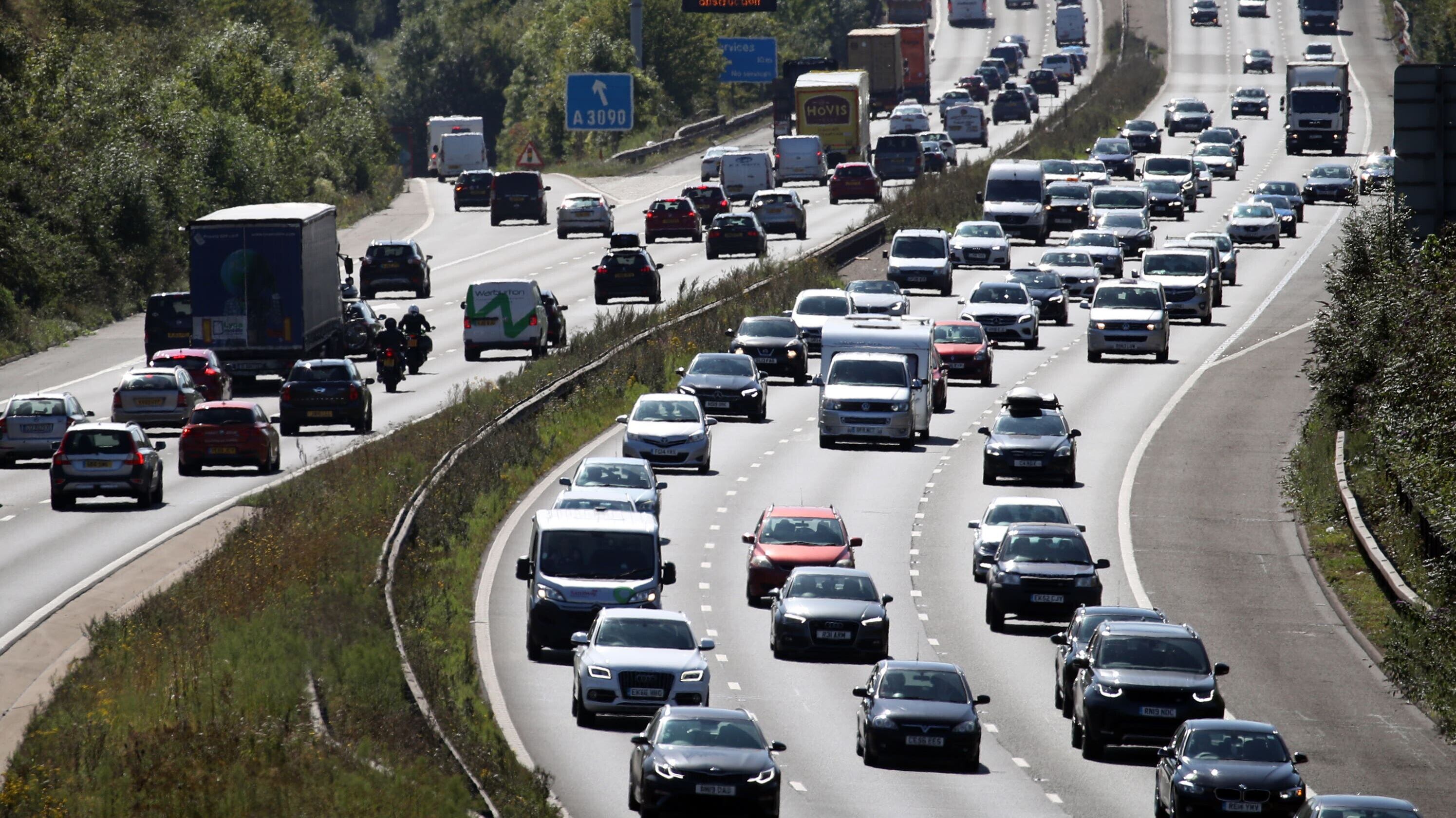 Drivers are being warned over severe road congestion this weekend as nearly 13 million leisure trips are expected to take place across the UK (Andrew Matthews/PA)