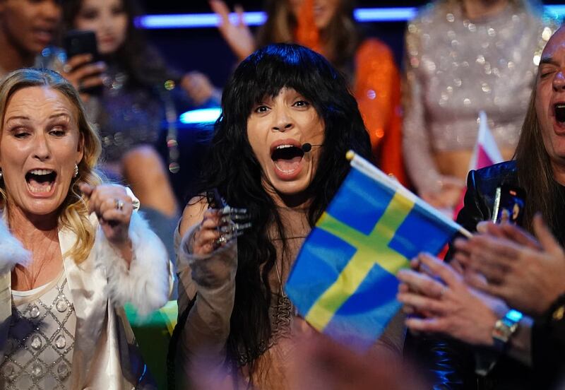 Loreen of Sweden celebrates winning the Eurovision Song Contest in Liverpool