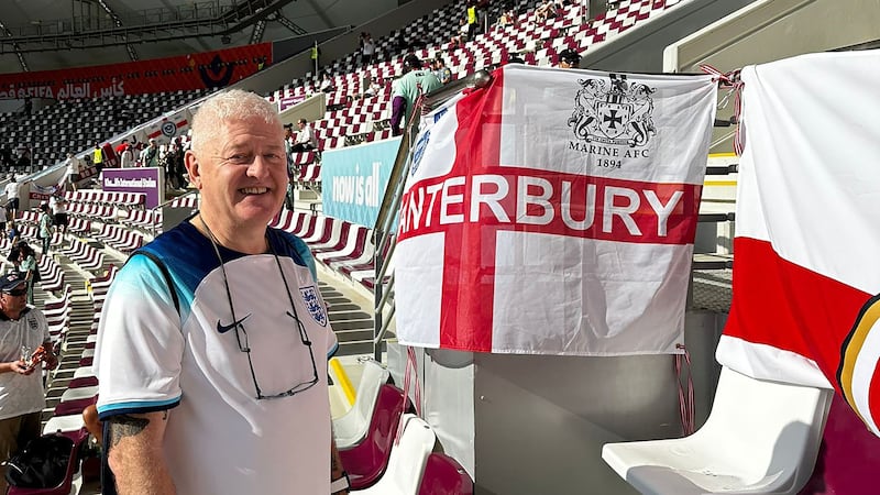 David Thompson, 61, said he is ‘cautiously optimistic’ about the Three Lions’ chances.