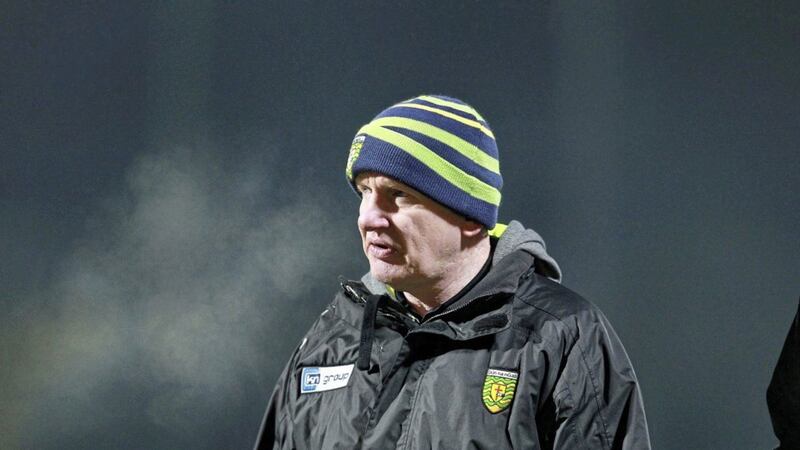 Donegal manager Declan Bonner pictured during the 2018 Dr McKenna Cup semi-final match against Armagh at Celtic Park, Derry. Picture by Margaret McLaughlin. 