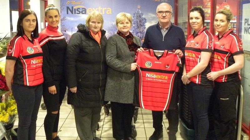 Greenlough St Columba's camogs have secured new sponsorship for their senior team jerseys with local company O'Neill's Nisa Extra, Portglenone