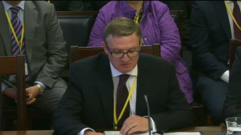 Gareth Graham speaking to Stormont's finance committee today
