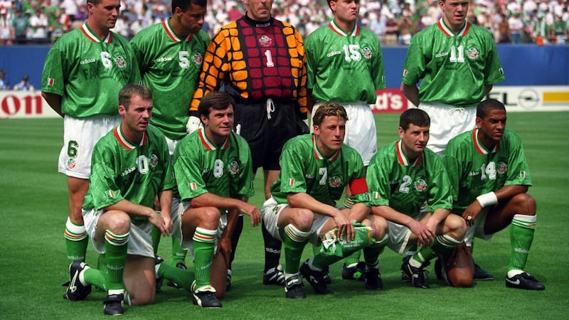 Former Republic of Ireland defender Phil Babb (bottom, right) turns 47 today