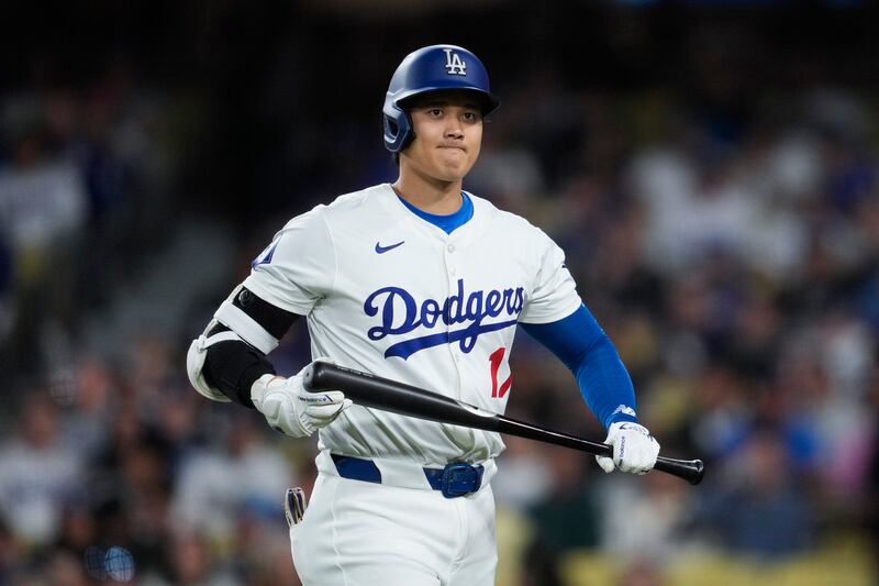 Los Angeles Dodgers designated hitter Shohei Ohtani (Ashley Landis/AP)