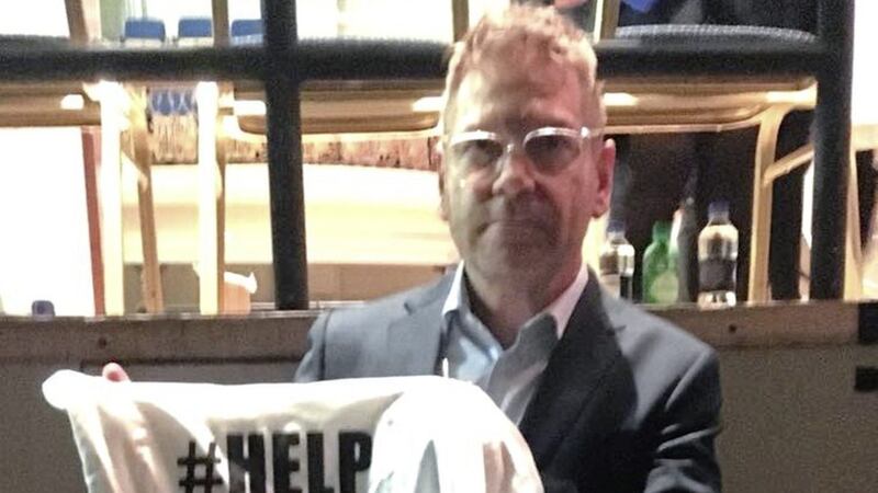Actor Kenneth Branagh has given his support to a search effort to help trace a missing north Belfast man, by posing with a T-shirt bearing the message `#Help Find Michael Cullen&#39; 