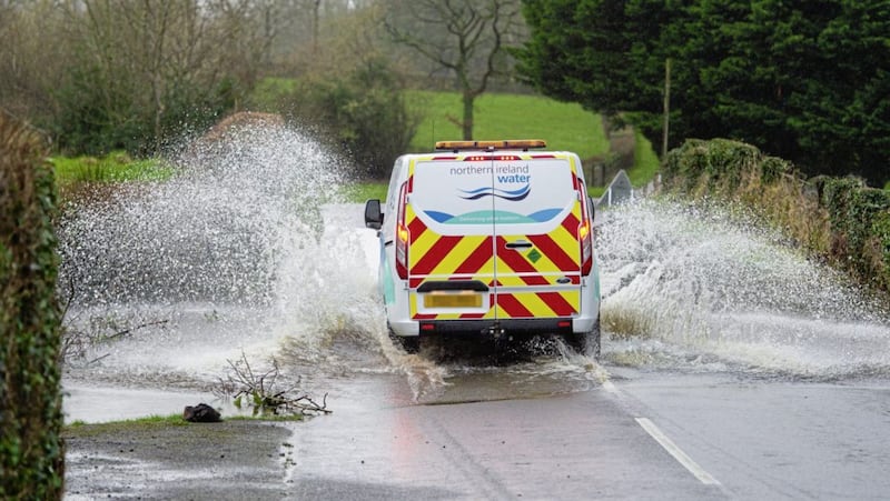 PACEMAKER BELFAST  09/02/2020.There were several roads throughout Fermanagh closed following the torrential rain brought by Storm Ciara.  Picture: Ronan McGrade/Pacemaker Press. 