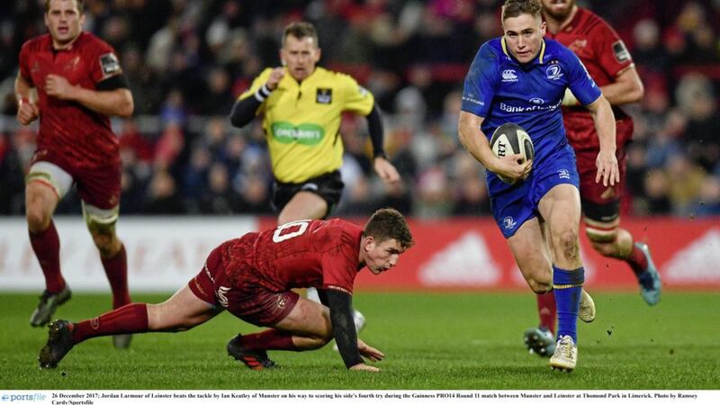 Jordan Larmour of Leinster has been called up to the Ireland squad for the first time ahead of the Six Nations campaign 