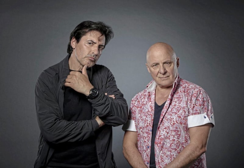 Jean-Christophe Novelli and fellow celebrity chef and &#39;Hunted&#39; partner, Aldo Zilli   