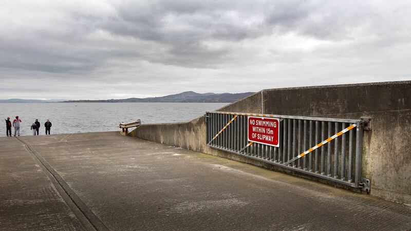 The entrance to the slipway at Buncrana Pier where five members of a Derry family were drowned on Sunday night. Picture by Margaret McLaughlin