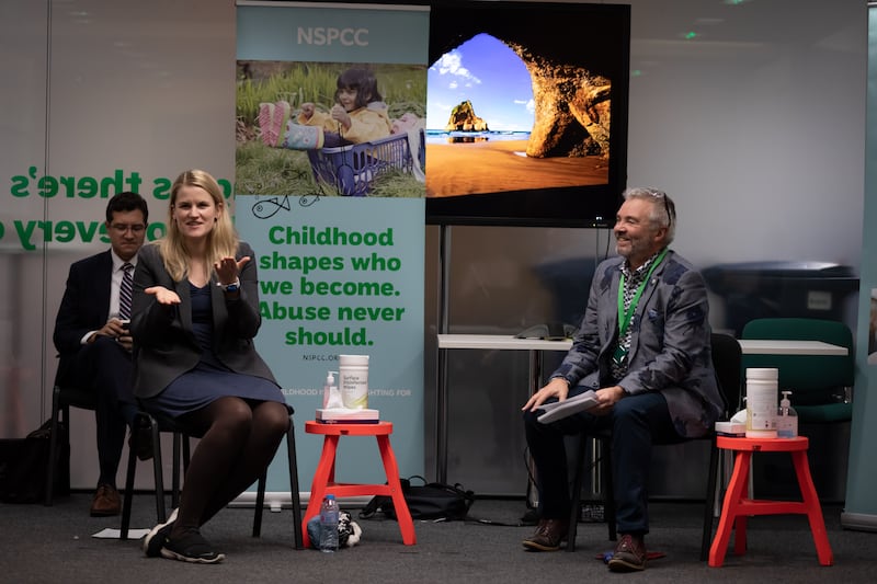NSPCC CEO Peter Wanless and Frances Haugen