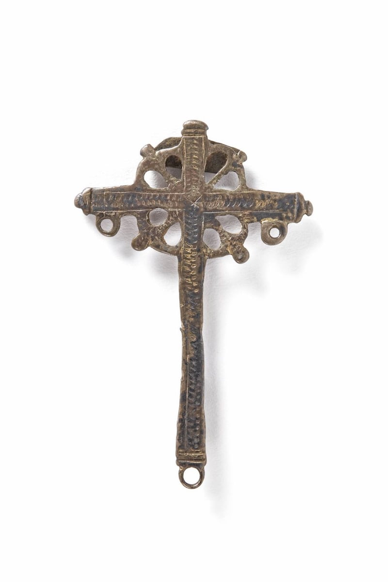 This silver cross, which originated in Spain, was found in Glendalough 