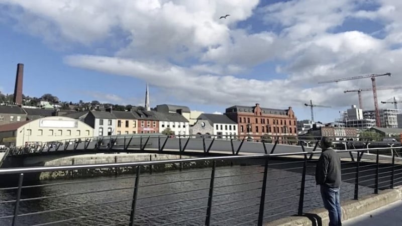 The Mary Elmes Bridge, over the River Lee in Cork was officially opened yesterday. The bridge has been dedicated to Mary Elmes who helped save the lives of more than 400 Jewish children and adults in France during World War Two. Picture: RTE 