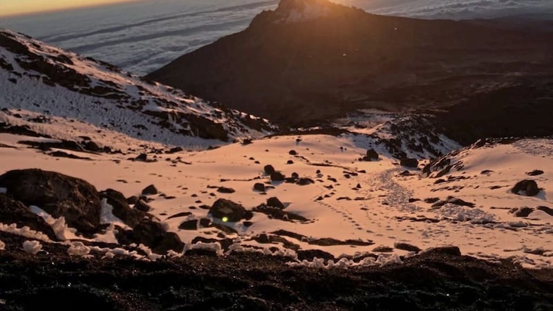 Picture taken by 11-year-old Conor Bannon during his climb of Mount Kilimanjaro. 