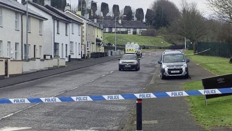 PSNI closed off parts of Townsend Street in Strabane after an explosive device was thrown at a passing police patrol. 