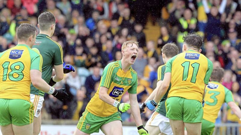 FOUR-MIDABLE: Donegal&#39;s Oisin Gallen helped himself to four points against Kidlare Picture Margaret McLaughlin 