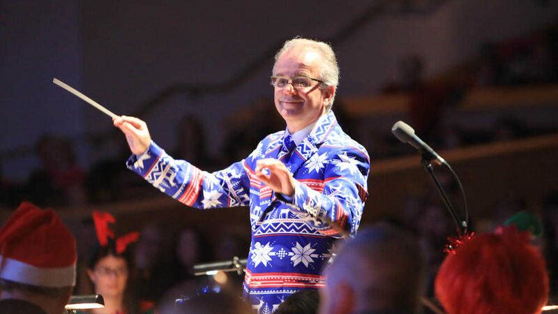 Ulster Orchestra associate conductor Christopher Bell in festive mood on Saturday 