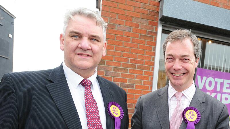Henry Reilly pictured with Ukip leader Nigel Farage in 2011&nbsp;