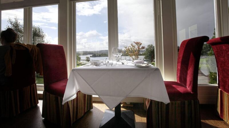 The Manor House&#39;s Belleek restaurant offers wonderful views of Lough Erne Picture: Ann McManus 