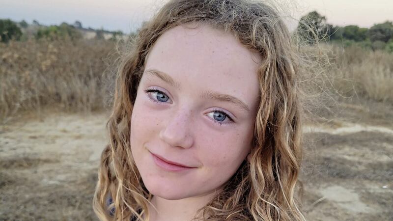 Irish-Israeli Emily Hand (9) is believed to be among the hostages taken by Hamas on October 7. PICTURE: YAEL SHAHRUR NOAH VIA AP 