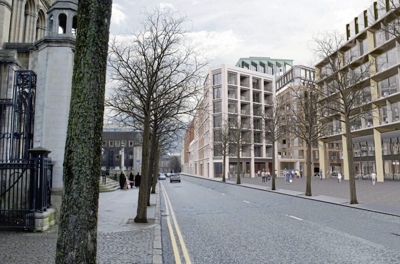 How Donegall Street and Writers&#39; Square could be transformed under Castlebrooke&#39;s proposals. 