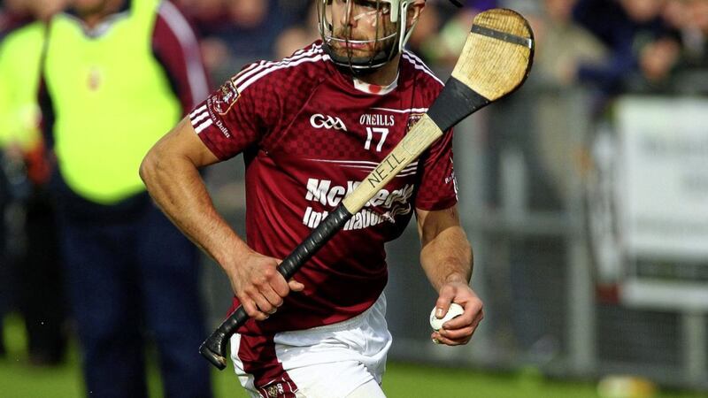 Cushendall and Antrim star Neil McManus was one of a number of hurlers to answer the Robert Emmett&#39;s call for aid. Pic Seamus Loughran. 
