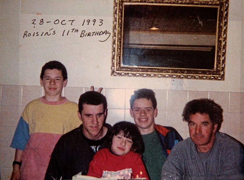 The last photograph taken of Gerard and Rory Cairns on the night they were shot dead by the UVF in their home in Bleary, Co Armagh. Also pictured was their sister R&oacute;is&iacute;n who was celebrating her 11th birthday. 