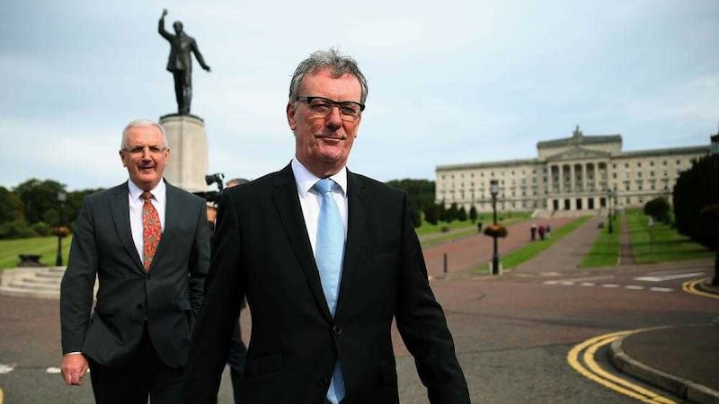 UUP leader Mike Nesbitt after meeting Secretary of State Theresa Villiers yesterday