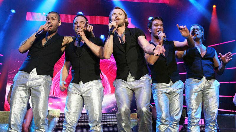 Boyzone including the late Stephen Gately (second from right) on stage at Belfast&#39;s Odyssey Arena during their 2008 comeback tour.  Picture by Colm O&#39;Reilly 