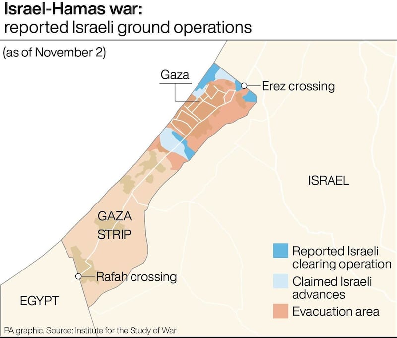 Israel Hamas war: reported Israeli ground operations