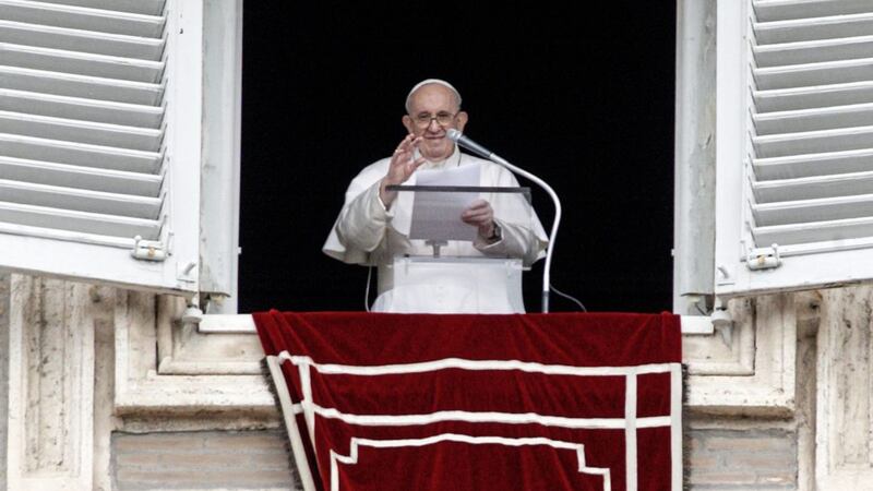 Pope Francis, who is continuing his recovery from intestinal surgery, waves to the faithful gathered in St Peter&#39;s Square at the Vatian during the Angelus prayer on Sunday. The 84-year-old Pope brought a round of applause from the crowd as he celebrated the role of grandparents and the elderly and urged people everywhere to reach out to older generations. Picture by  AP Photo/Riccardo De Luca 
