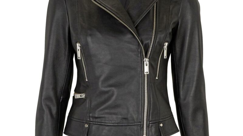 Very Michelle Keegan Ultimate Leather Biker Jacket, &pound;120, available from Very 
