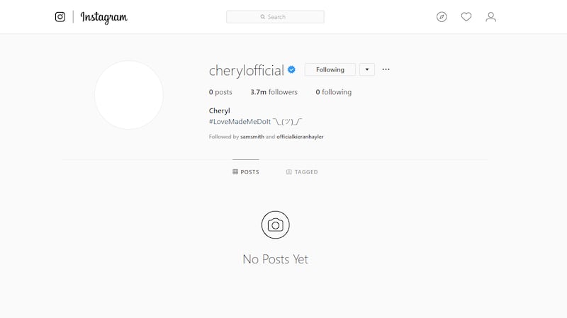 Cheryl's Instagram page 