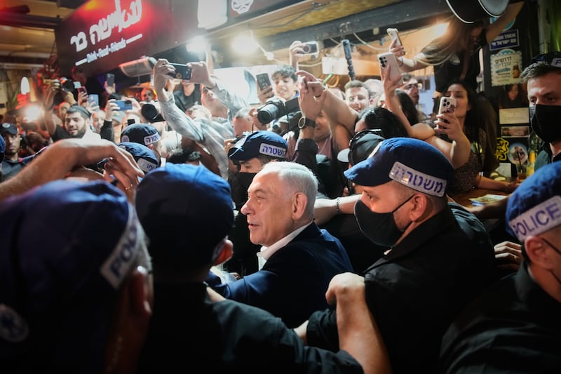 Benjamin Netanyahu is seeking re-election (AP)