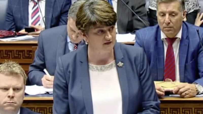 Arlene Foster makes a statement to the assembly about the botched RHI scheme 