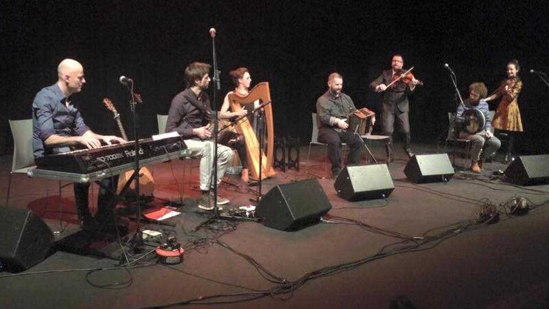 Beoga with Caitriona McKay on the harp and Chris Stout on fiddle, playing to a packed MAC auditorium lst Friday evening.